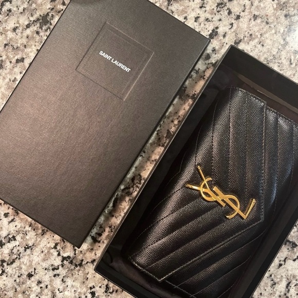 Yves Saint Laurent Handbags - YSL Black Wallet